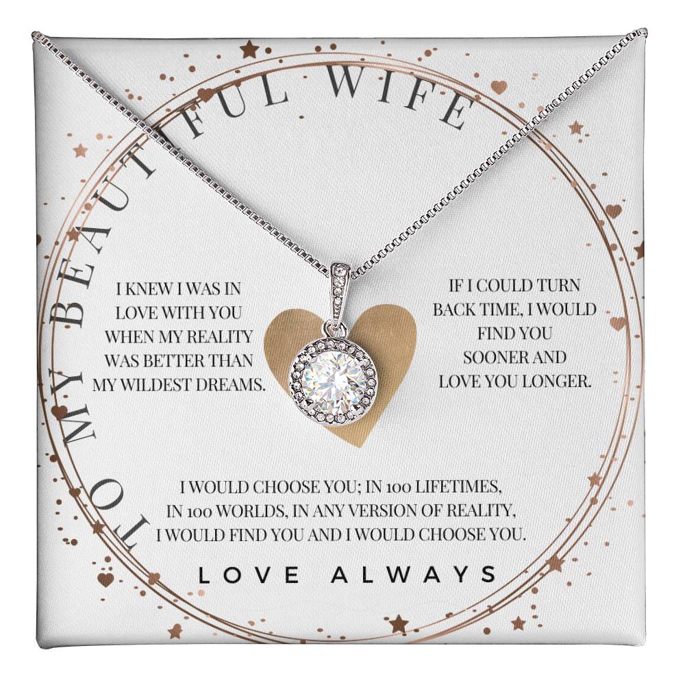 "To My Beautiful Wife" ~ Your Love Is Golden ~ Eternal Hope Pendant