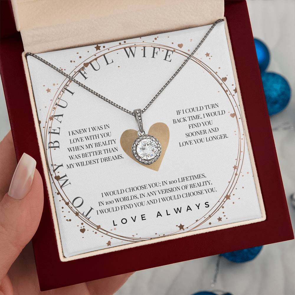 "To My Beautiful Wife" ~ Your Love Is Golden ~ Eternal Hope Pendant